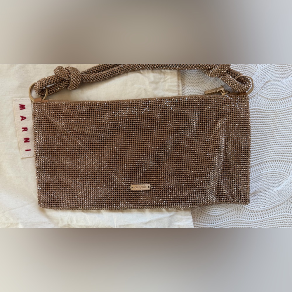 CULT GAIAHera rhinestone shoulder bag